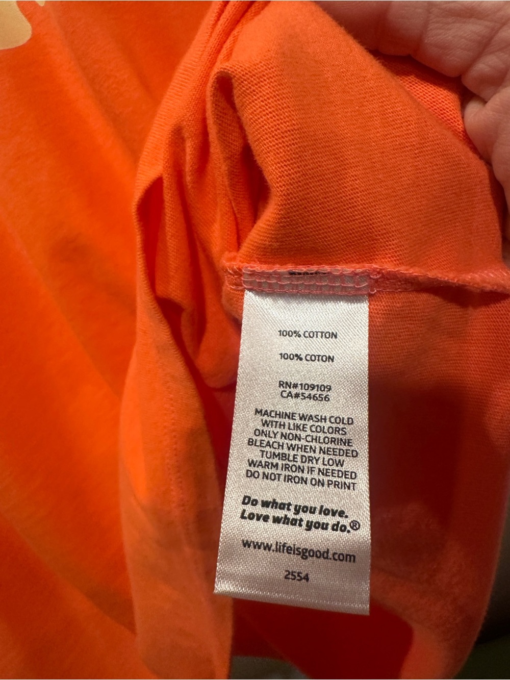 NEW Life Is Good Orange Sand Dollar Graphic Tee XXL - Picture 6 of 8